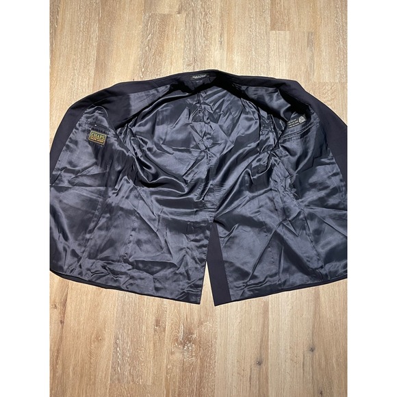 Chaps Ralph Lauren Navy Blue Wool Blazer Gold Buttons Men's Classic‎ 42/XL EUC - Picture 8 of 10